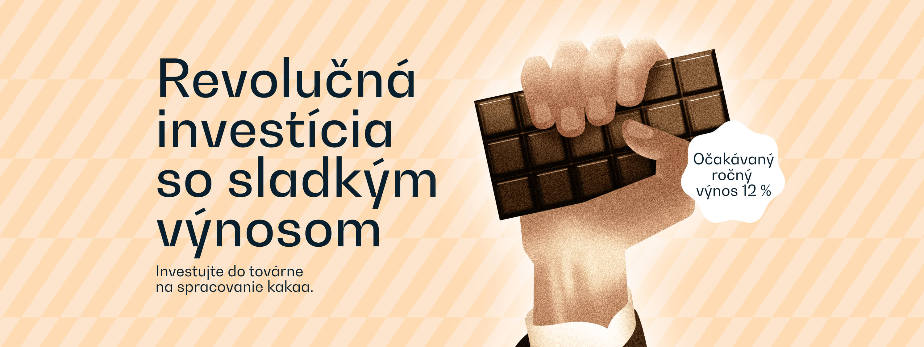banner investície do továrne na spracovanie kakaa